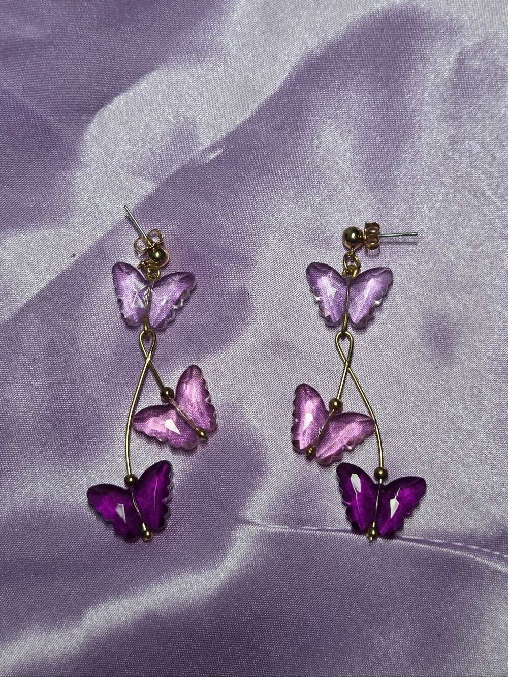 Vintage Avon Butterfly Dazzling Dangle Earrings